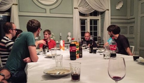 The core team at the dinner table The core team at the dinner table