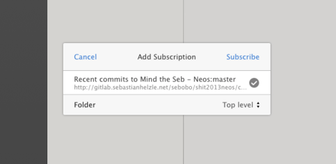 Subscription details Subscription details in reeder app