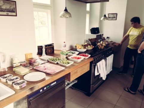 Kitchen with a lot of food Kitchen with a lot of food