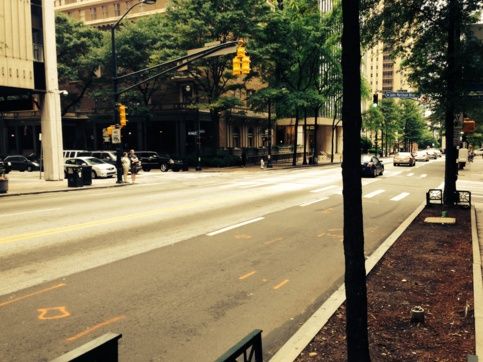 Straße in Downtown Atlanta Straße in Downtown Atlanta
