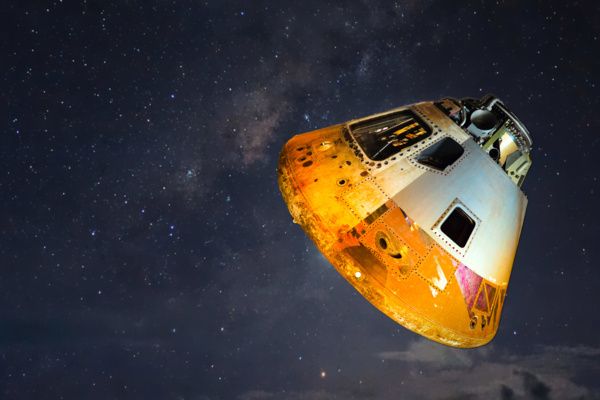 Space capsule landing