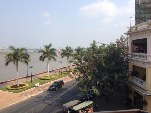 Aussicht auf den Fluss Tonle Sap