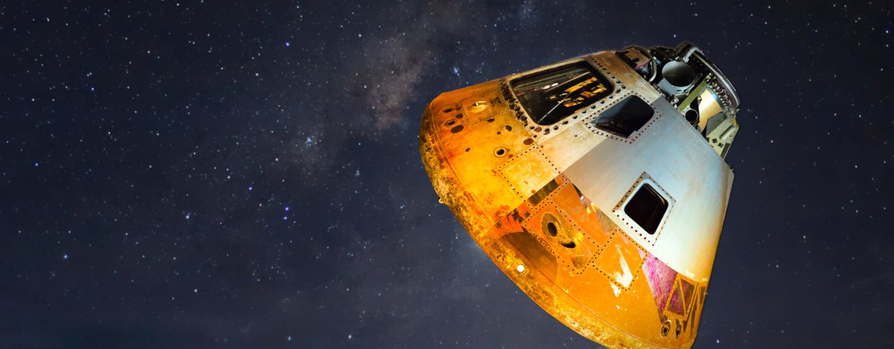 Space capsule landing